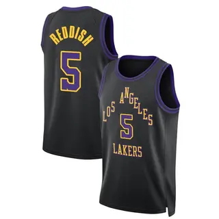 Men's Cam Reddish Los Angeles Lakers Black 2023/24 City Edition Jersey - Swingman