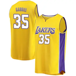 Los Angeles Lakers #35 Wenyen Gabriel White City Edition Stitched