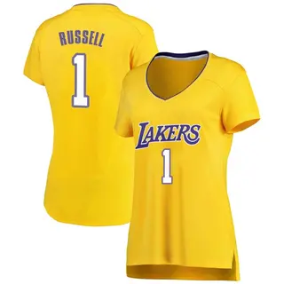 Women's D'Angelo Russell Los Angeles Lakers Gold Jersey - Icon Edition - Fast Break