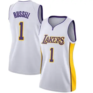 Women's D'Angelo Russell Los Angeles Lakers White Jersey - Association Edition - Swingman