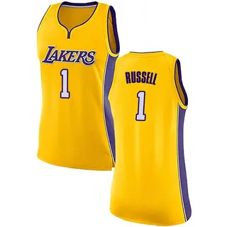 Women's D'Angelo Russell Los Angeles Lakers Yellow Jersey - Icon Edition - Swingman