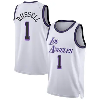 Youth D'Angelo Russell Los Angeles Lakers White 2022/23 City Edition Jersey - Swingman